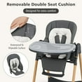 thumbnail image 4 of INFANS Baby High Chair, High Chairs for Babies & Toddlers with Adjustable Height Backrest Footrest Removable Tray, Easy to Clean PU Seat Convertible Quick Folding Portable Highchair, 4 of 9