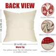 Merry Christmas Decorative Throw Pillow Covers 18x18 Set of 4, Xmas