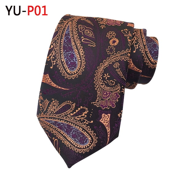 Timeless Appeal Men's Classic Business Tie 1 Pack, Crafted with Luxurious Silk Polyester and an Artistic Woven Jacquard Striped Pattern for Important Corporate Engagements