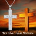 thumbnail image 6 of Cross Necklace Sterling Silver Cross Pendant Religious Jewellery Gifts for Women Men, 6 of 10