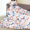 thumbnail image 6 of Sikiie Scandinavian Alphabet Ultra-Soft Micro flannel Blanket Luxury All Seasons Warm Blanket for Bedding Sofa and Travel (4 sizes)-60"x50", 6 of 7