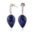 thumbnail image 2 of Galaxy Gold 14K Rose Gold Natural Sapphire and Diamonds Dangle Earrings - September Birthstone - Energy & Devotion - Fine Jewelry for Women, 2 of 2