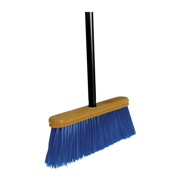 The AMES Companies Angle Broom Metal Handle - Stiff Bristles - 12 In. Blue Multicolor