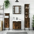 thumbnail image 2 of vidaXL 4 Piece Bathroom Cabinet Set Smoked Oak Engineered Wood, 2 of 10