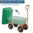 thumbnail image 4 of 7 Cubic Ft Garden Cart 1200lb Capacity, Heavy Duty Yard Dump Wagon with 180° Swivel Handle, No-Flat All-Terrain Wheels, Easy Quick-Release Dumping, for Landscaping, Lawn & Farm Use, 4 of 7