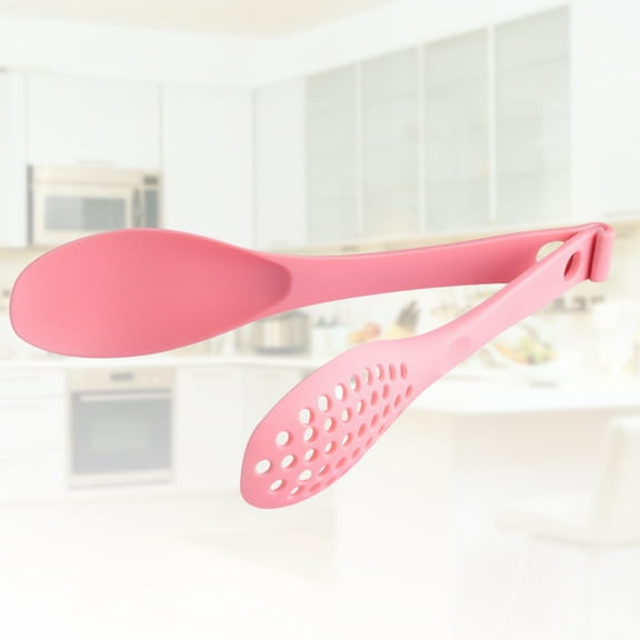 GETAJGHSD Nylon Food Serving Tongs Mini Kitchen Tongs For Appetizers Baking Dish Plate Gripper Clips 1Pcs Pink 11In