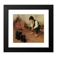 thumbnail image 2 of Géza Peske 13x12 Black Modern Framed Museum Art Print Titled - The Shoe Cleaner, 2 of 5
