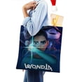 thumbnail image 4 of WondLa Bolso de tela con estampado de lienzo para mujer, bolsa de compras reutilizable y estética, con cremallera interior, regalo para mujer,40*45cm., 4 of 6