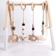 thumbnail image 2 of Arco De Juego De Madera Para Bebés, Anillo De Dentición Para Bebés, Colgante Colgante, Juguete De Gimnasio Para Bebés, Juguete De Actividad De Gimnasia Para Bebés 4 Uds Monstrate BA001338-02, 2 of 6