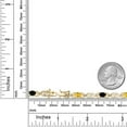 thumbnail image 6 of Gem Stone King 18K Yellow Gold Plated Silver Yellow Citrine and Black Onyx and Lab Grown Diamond Bracelet for Women | 3.41 Cttw | Gemstone November Birthstone | Oval 6X4MM | Length 7.25 inches, 6 of 6