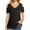 Black, variant on Buigttklop Summer Tops for Women 2024 Plus Size Women'S Solid Shirts Cold Shoulder Tops V Neck Blouse Tunic Shirts