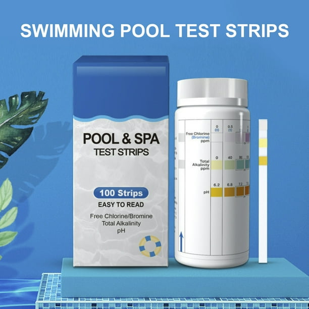 JTWEEN Pool Test Strips,100Pcs 3 in 1 Pool Test Strips Spa Test Strip