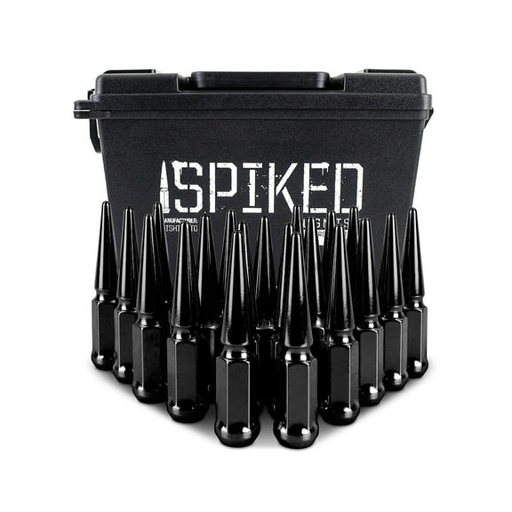 Mishimoto Spiked Lug Nuts, M12x1.5, 20-PC Set, Black