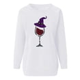 thumbnail image 4 of FASHIONWT Women Knit Long Sleeve Halloween Print Sweatshirt Raglan Sleeve Pullover Loose T-Shirt, 4 of 4