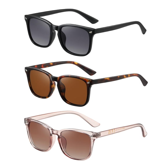 Gafas de sol MASDUN polarizadas con protección UV400 (Paquete de 3)