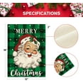 thumbnail image 6 of Merry Christmas Santa Claus House Flag 28 x 40 Inch Double Sided, Green Watercolor Buffalo Plaid Winter Holiday Yard Outdoor Decorative Flag, 6 of 6