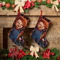 thumbnail image 5 of Lsque 18 Inches Chucky Pattern Christmas Stockings Hanging Ornaments,Knitted Xmas Fireplace Hanging Stocking,Holiday Decoration, 5 of 8