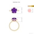 thumbnail image 3 of ANGARA Natural Tulip-Inspired 4.4 ct Amethyst Ring with Diamond Halo in 14K Yellow Gold for Women (Size-10mm) | February Birthstone, Anniversary, Jewelry Gift for Women | Natural Amethyst Ring, 3 of 8