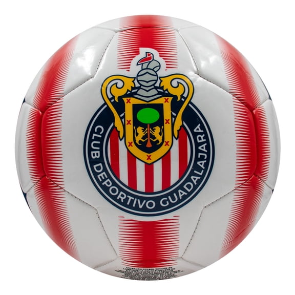Soccer ball, size 5, Club Deportivo Guadalajara, machine-stitched, for training