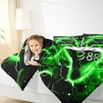 thumbnail image 4 of jejeloiu Console Game Lovers Bedding Comforter Set,Green Black Gamepad Twin Comforter Sets,Modern Video Games Bedding Set For Boys Teens,Ultra Soft Home Decor Reversible,2 Pieces, 4 of 8