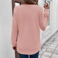 thumbnail image 4 of HongQid Fall Tops for Women Long Sleeve Casual Loose Tunic Solid Color Tops Blouse, 4 of 5