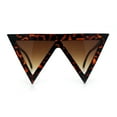 thumbnail image 3 of Womens Flat Top Perfect Triangle Bold Oversized Cat Eye Plastic Sunglasses Tortoise - Brown, 3 of 8