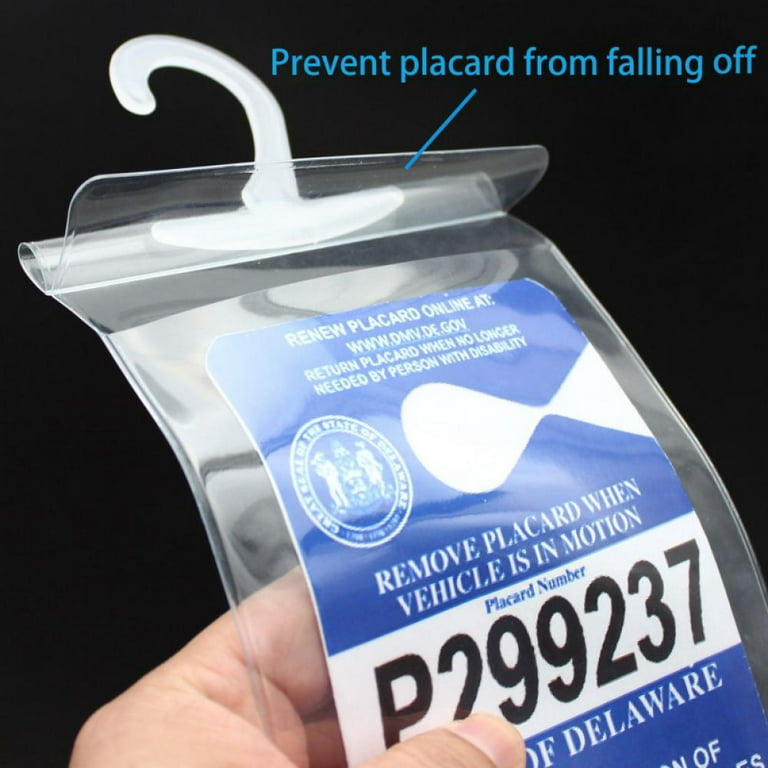 1pc Pvc Parking Permit Holder Disability Placard Protective Cover