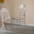 thumbnail image 4 of Fabulaxe QI004660.CL Modern Acrylic Crystal Ice Chair, Florence Dining Chair, Stackable Transparent Seating for Events and Weddings, Single, 4 of 9