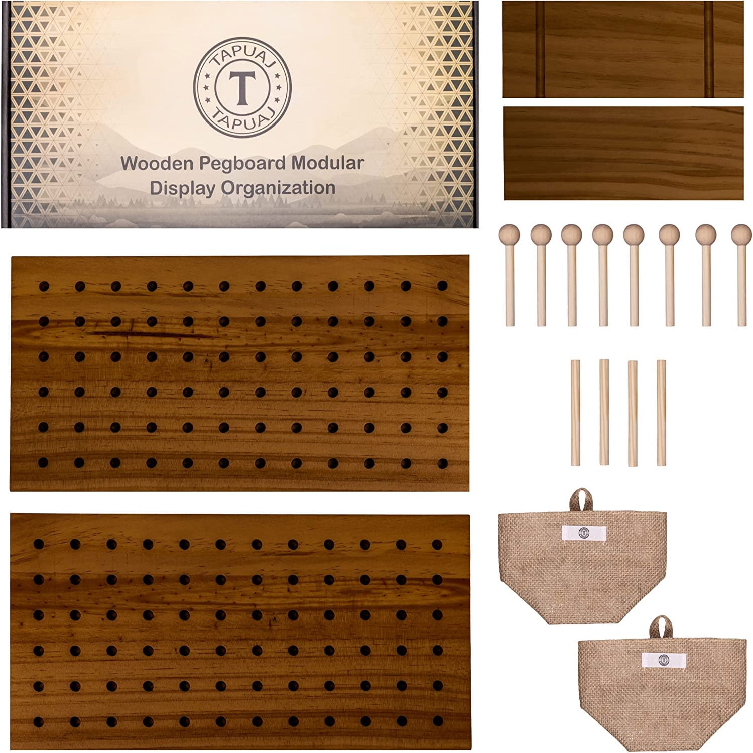 Pegboard- Shelf / The wall organizer SQUARE Wooden - Trabord