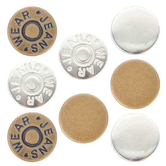 8Pcs No Sew Jeans Buttons Adjustable Detachable Metal Buttons DIY Supplies