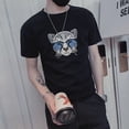 thumbnail image 4 of Camiseta de hombre Katoen con dibujos de anime de rock para hombre, camisetas con gráficos trashy Y2k, ropa informal de corte ajustado, ropa de calle con estampado XL, talla 5XL, S, 4 of 5