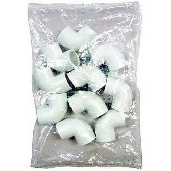Charlotte Pipe Elbow - 90 Degree, Schedule 40 PVC - 1/2 In, White