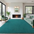 thumbnail image 1 of Area Alfombra B BENRON Soft de 150 x 210 cm, verde azulado, para sala de estar, 1 of 6