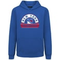thumbnail image 2 of Youth Levelwear Royal New York Rangers Podium Banner Arch Pullover Hoodie, 2 of 3