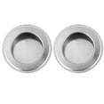 thumbnail image 1 of Shisuyan Poignées de Porte Modernes Faciles à Installer Rondes Argent 2 Pcs, 1 of 8