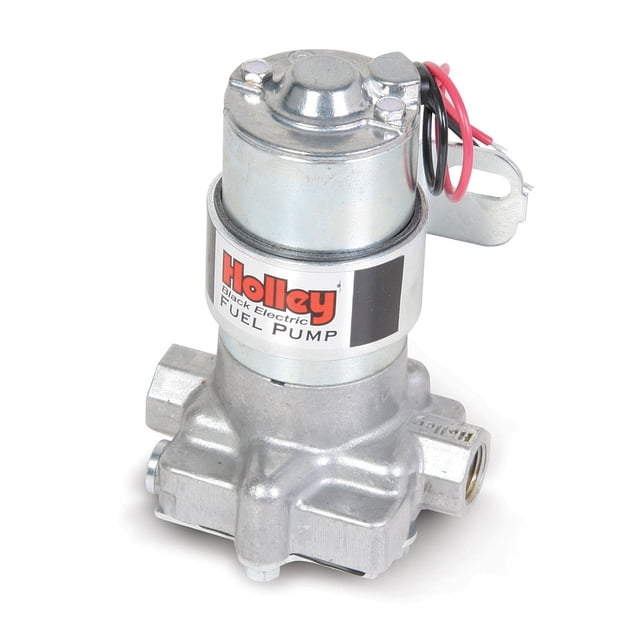 Holley Performance Fuel Pump Electric 12-815-1 140 GPH Free Flow; 14 PSI Maximum Pressure; Without Regulator; 1/2 Inch NPT Inlet; 3/8 Inch NPT Outlet; 12 Volts; Rotor/Vane