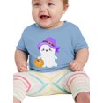 thumbnail image 1 of Fluffy Ghost W Pumpkin T-Shirt Infant -Image by Shutterstock,  12 Months, 1 of 4