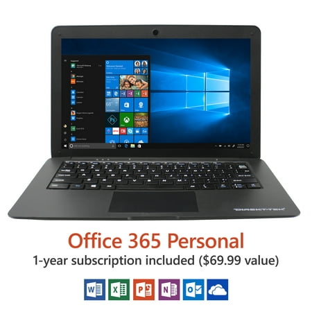 Direkt-Tek 12.5″ Ultra Slim Laptop, Intel Processor, 4GB RAM, 32GB storage