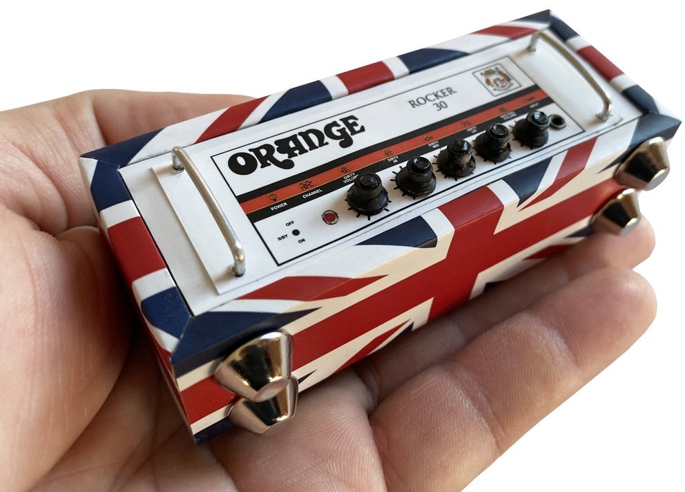 Orange Guitar Amplifier ROCKER 30 UK Union Jack Stack 1:4 Scale Miniature