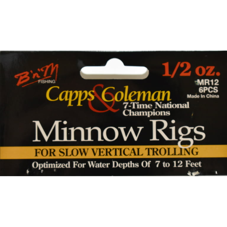 B'n'M Pole Company 1/2 Ounce Double Minnow Crappie Fishing Rig