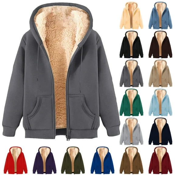 Fleece Jacket Men with Pockets Plus Size Solid Color Long Sleeve Men's Casual Vintage Outdoor Cardigan Shirt Dark Gray L