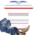 thumbnail image 4 of Womens T Shirts Classic Versatile Short Sleeved Solid Stripe Leopard Camo Color Block Round Neck Womens Shirt Red S, 4 of 4