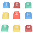 thumbnail image 3 of Custom Keycaps, Premium PBT Wide Compatibility PBT Keycaps  For Desktop For PC For Computer, 3 of 8