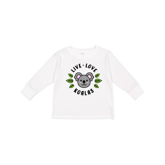 Inktastic Live Love Koalas Boys or Girls Long Sleeve Toddler T-Shirt