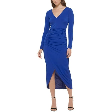 UPC 888807276749 product image for Guess Womens V Neck Front Slit Cocktail and Party Dress | upcitemdb.com