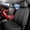 Black, variant on Ikon Motorsports Full Set Seat Covers Compatible with 2008-2023 Toyota Tundra Double & CrewMax Cab Pickup PU Leather Front Back Seat Cover Cushion Protectors - Beige