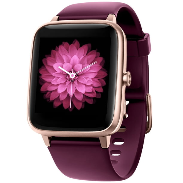 YAMAY YM021 Smart Watch for Android Samsung iPhone, Fitness Tracker Watches with Heart Rate Monitor, Square Touch Screen, Smart Watches for Women Purple - Walmart.com