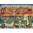 thumbnail image 2 of Bell, Bill 32x25 Gold Ornate Wood Framed with Double Matting Museum Art Print Titled - Row Houses, 2 of 4