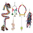 thumbnail image 2 of 6pcs Small Bird Swing Toys Safe Multifunctional Parrots Chewing Hanging Toys for Parakeets Cockatiel Conure, 2 of 9
