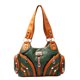 thumbnail image 3 of Mochila de hombro versátil de gran capacidad con remaches para mujer, portátil, oblicua, estilo retro, de cuero lavado, informal, 3 of 5